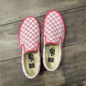 Customs Neon Pink Checkerboard Slip-On